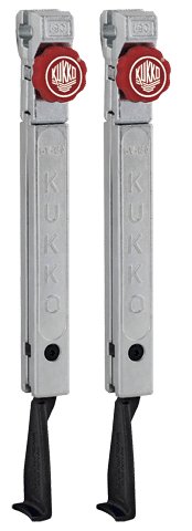 PAIR PULL. ARM W. KNOB -250MM- FOR CONFINED SPACES, SUITABLE F. 20+S AND 30+S, SIZES -1,-10
