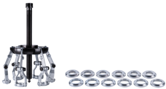 MECHANICAL HUB PULLER 350 MM FOR TRUCKS, W. 6 PULLING ARMS