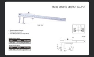 INSIDE GROOVE VERNIER CALIPER - INSIZE 1262-151 22-150mm
