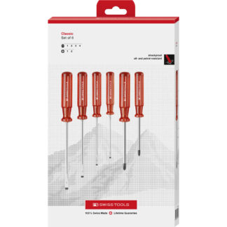 PB Swiss 6 Pce Slotted & Phillips Classic Screwdriver Set