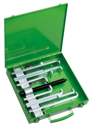 2-ARM PULLER IN METAL CASE WITH 8 MULTI-PURPOSE ARMS