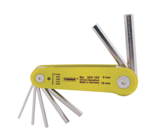 HEX. SOCKET SCR. KEY SET IN HOLDER SIZE: 7-TLG. 3/32-3/8" KEY, FOLDING SET