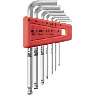 PB Swiss 7 Pce Metric Hexagon Key L-Wrench Set with Ball Point (1.5-6mm)