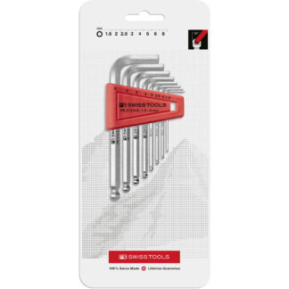 PB Swiss 8 Pce Hex Key L-Wrench Set with Ball Point in Blister Pack