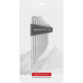 PB Swiss 12 Pce Imperial Hex Key Long Arm L-Wrench Set (1/20"-5/16") in Box