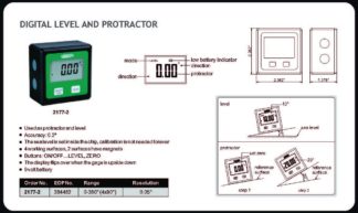DIGITAL LEVEL & PROTRACTOR - INSIZE 2177-2 0-360Â°