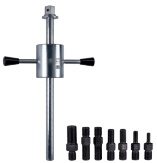 BOLT PULLER FOR UTILITY VEHICLES SET WITH 7 THREAD ADAPTERS
