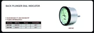 BACK PLUNGER DIAL INDICATOR | 0.2" x 0.001" |  INSIZE 2317-02