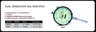 DUAL GRADUATION DIAL INDICATOR - INSIZE 2325-05 12.5mm / 0.5"