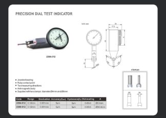 PRECISION DIAL TEST INDICATOR | 0 - 0.12mm x 0.001mm | INSIZE 2388-012