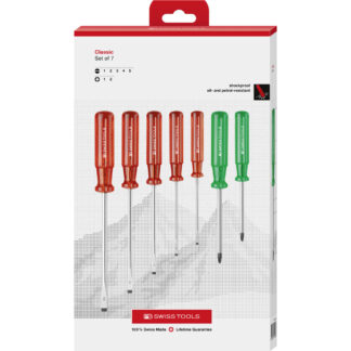 PB Swiss 7 Pce Slotted & Phillips Classic Screwdriver Set in Box