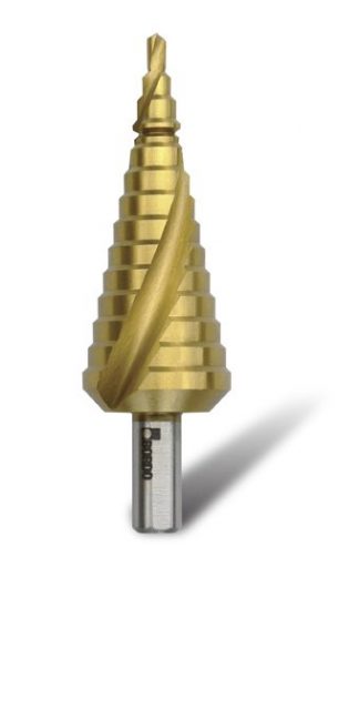 6-30 x 2mm Spiral Flute HSS Cobalt TiAlN Coated Step Drill