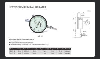 REVERSE READING DIAL INDICATOR (lug back)