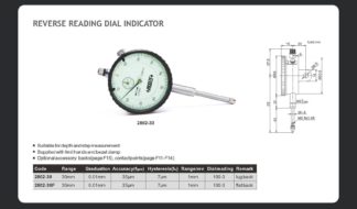 REVERSE READING DIAL INDICATOR | 0 - 30mm x 0.01mm | INSIZE 2802-30