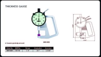 THICKNESS GAUGE | 0 - 0.5" x 0.001" | INSIZE 2861-E05