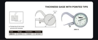 THICKNESS GAGE WITH POINTED TIPS