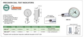 PRECISION DIAL TEST INDICATOR with φ2mm ruby contact point