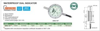 WATERPROOF DIAL INDICATOR (flat back)