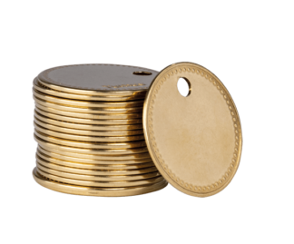 TOOL MARKS BRASS WITH EMBOSSED EDGE PE = 20 PIECES