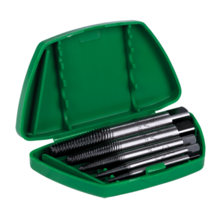 SCREW EXTRACTOR SET (5 PARTS) W. FINE FLUTES, FOR ? 3-18 MM