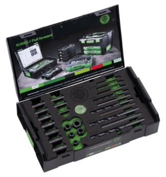 SCREW EXTRACTOR SET (25 PARTS) ? 5-16 MM, W. DRILLS A. GUIDES