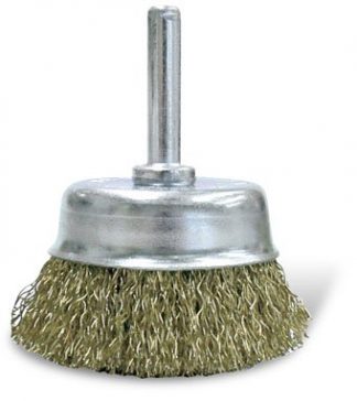 75mm Steel Crimp Wire Cup Brush with hex shank