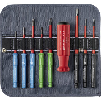 PB Swiss 9 Pce  Slotted, Pozidriv & Torx® Classic VDE Slim Set