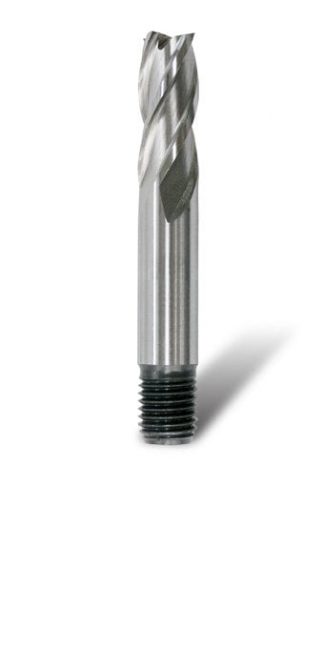 1" Long Threaded HSS Cobalt End Mill