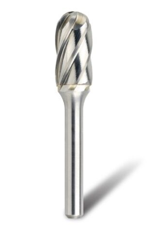 1/2" SC-5 Cylindrical Ball Nose 1/4" Shank Burr Non Ferrous
