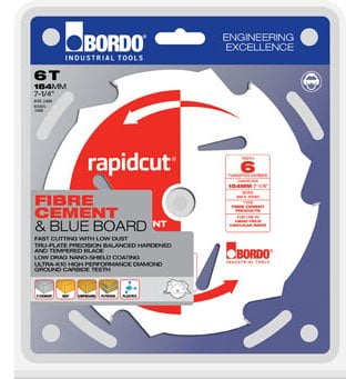 184mm x 6T Rapidcut Cement Sheet Blade