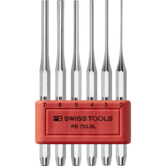 PB Swiss Pin Punch, Drift Punch, Octagonal 6 Pce Set in Plastic Holder