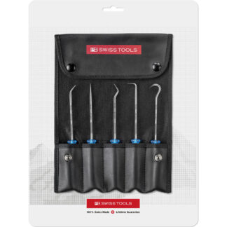PB Swiss 5 Pce PickTool with Multicraft Handle in Roll-Up Case in Skin Packs