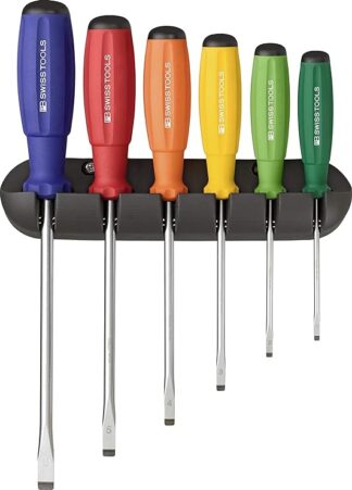 PB Swiss 8248.RB SwissGrip Srewdriver 6 Pce Set Slotted and Phillips