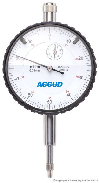 Accud - 10mm Metric Jeweled Bearing Dial Indicator