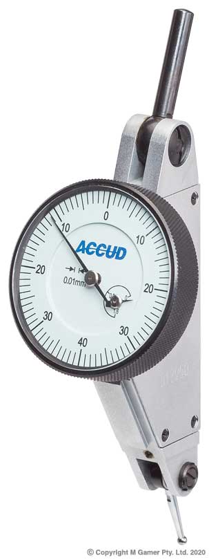Accud - 1.6mm Large Range Angle Faced Dial Test Indicator