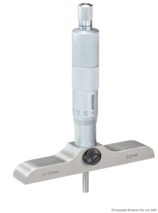 Accud - 150mm Depth Micrometer with Captive Anvils