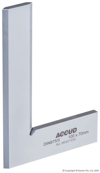 Accud - 100mm Beveled Edge Machinist Square