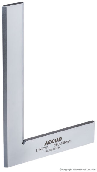 Accud - 250mm Beveled Edge Machinist Square
