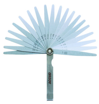 Accud - 100mm Feeler Gauge 32 Leave Set
