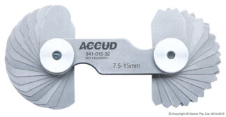 Accud - 7.5-15mm Radius Gauge
