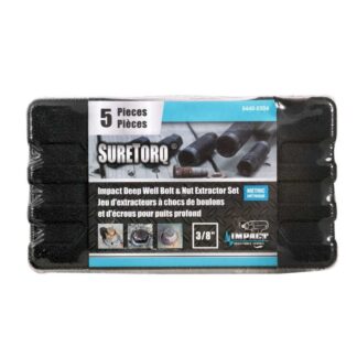 Suretorq 5pc Damaged Nut Bolt Remover Extractor Twist Socket Set Long 10-16mm 3/8 to 5/8"