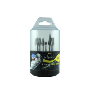 8 Pce Carbide Burr Set SA-1DC, SC-1DC, SD-1DC, SE-1DC, SF-1DC, SG-1DC, SL-1DC, SM-1DC
