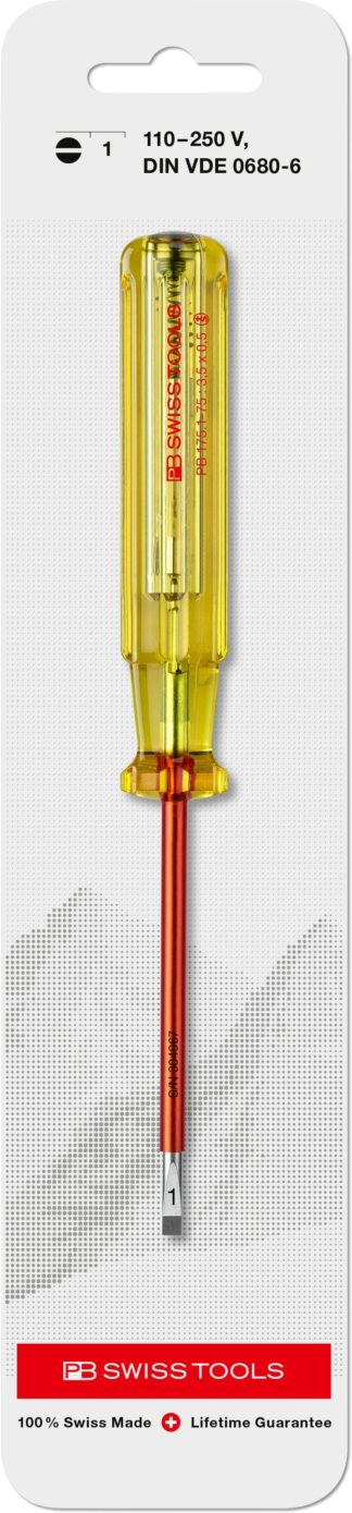 PB Swiss Voltage tester 110–250V 0.5 x 3.5 x 75mm in Skin Pack