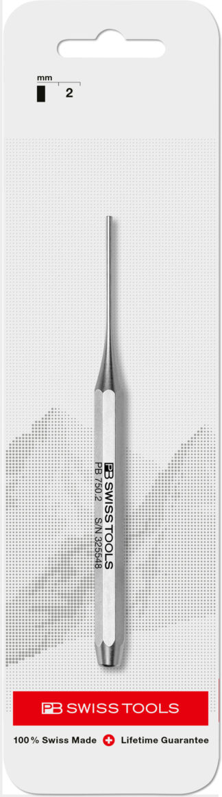 PB Swiss 750 Pin Punch Drift Punch Octagonal 2mm Point in Skin Pack