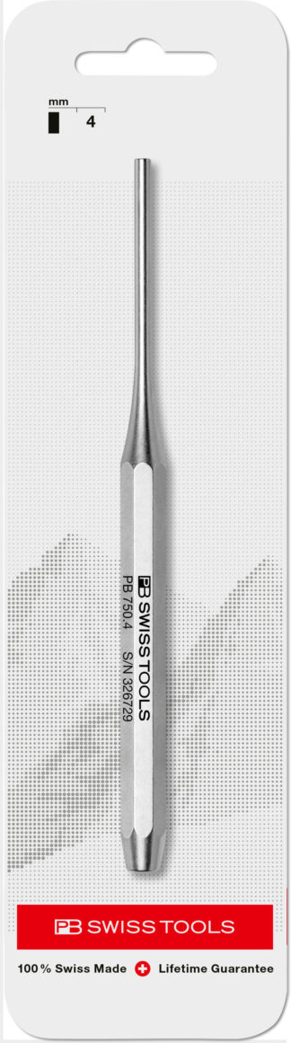 PB Swiss 750 Pin Punch Drift Punch Octagonal 4mm Point in Skin Pack