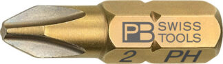 PB Swiss C6 190/1 CN2 PrecisionBits for Phillips Screws C6 1/4" 2 Pce Set in Skin Pack