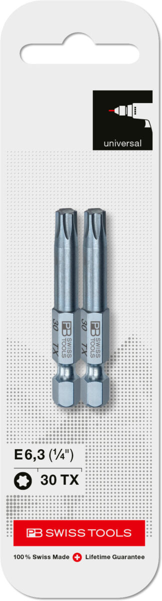 PB Swiss Torx PrecisionBit TX30 Design E 6.3 (1/4") 2 Pack