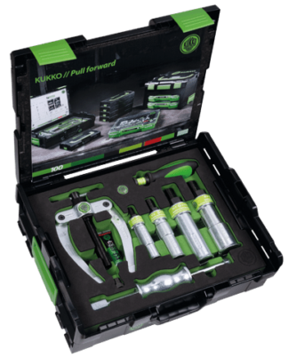 SET OF SLIDE HAMMER, COUNTER- STAY AND INTERNAL EXTRACTORS TO REMOVE BALL BEARINGS 28-70M