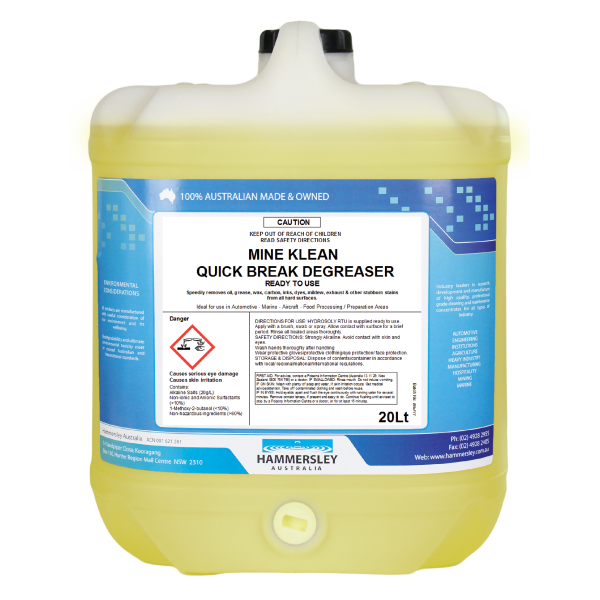 Mine Klean Quick Break Degreaser - 5 LT - Pack of 4