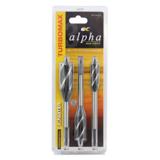 3 PCE 4 Cutter Auger Bit Set 16, 20, 25mm 4MAX